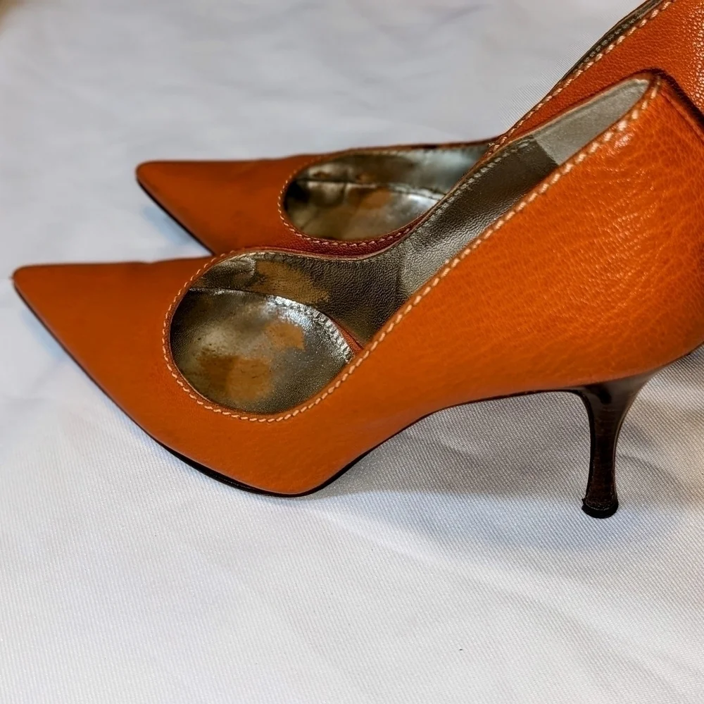 Dolce & Gabbana Vero Cuoio Pointed Toe Stilettos, 39.5